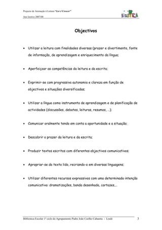 Projecto   Ler é Crescer 