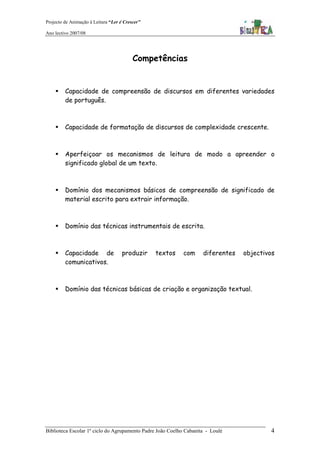 Projecto   Ler é Crescer 