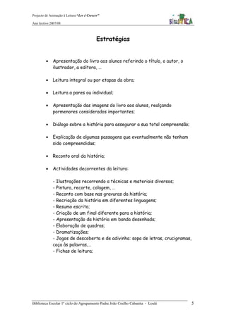 Projecto   Ler é Crescer 