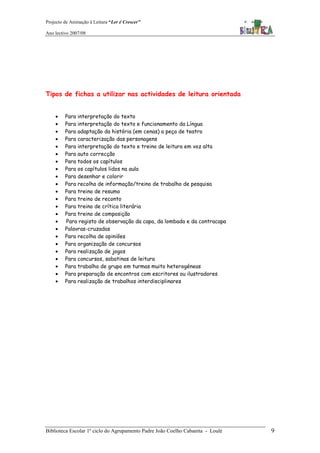 Projecto   Ler é Crescer 