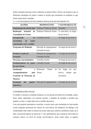 Projecto de intervenção