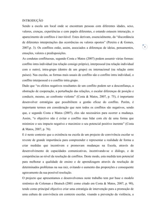 Projecto de intervenção