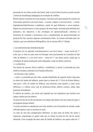 Projecto de intervenção