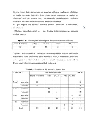 Projecto de intervenção