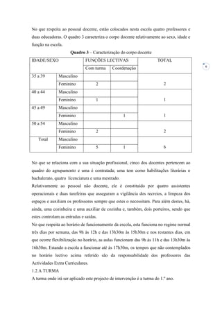 Projecto de intervenção