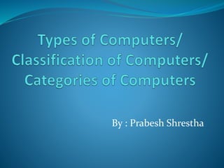 Types of computers | PPTX