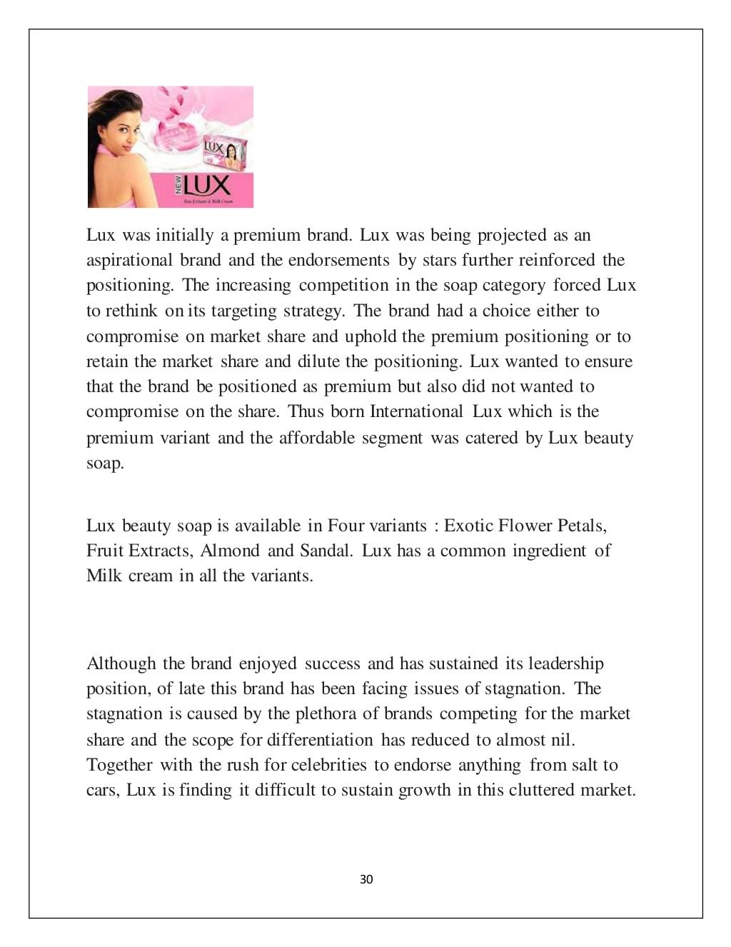 Marketing plan lux soap essay picture