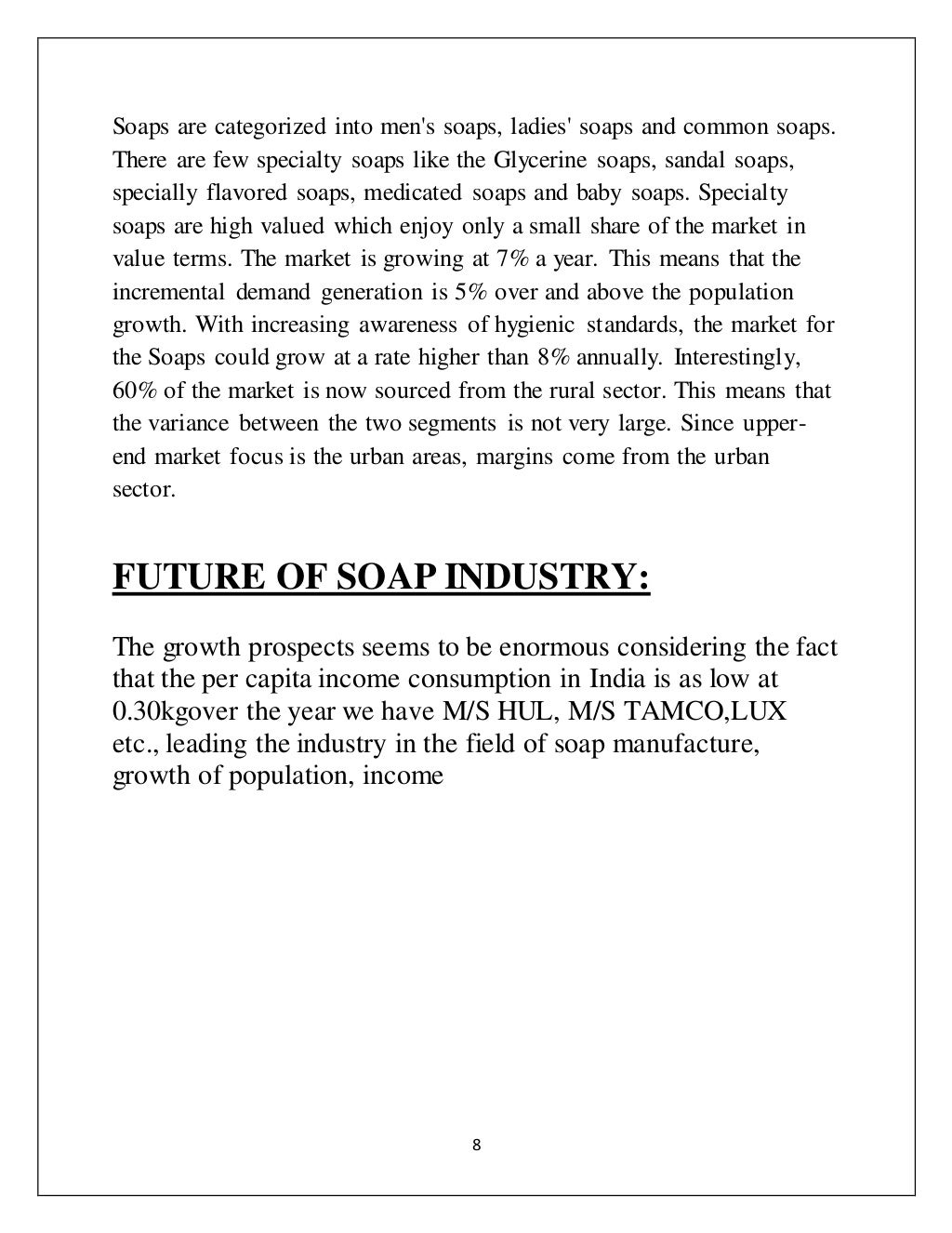 Assignment on lux soap image