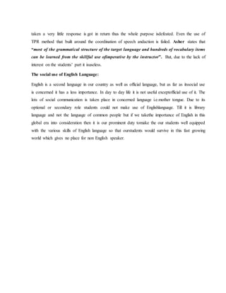 The Problems and Prospects of Teaching English Language In Secondary ...
