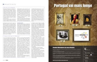 14 MAIO 09 PESSOAL 
PROJECTO ISCTE 
em primeiro lugar vamos procurá-los. Quem são? Onde estão? Como são? O que os distingue dos demais? O que fazem? Como identificá-los, analisá- -los e reconhecê-los? Tais motivadores devem estar associados e fortemente implicados em estudos sobre motivação, de modo a poderem partilhar o seu “saber motivar”, contribuindo com o seu talento na introdução de mudanças positivas no tecido empresarial português. Numa perspectiva macro, tais motivadores podem assumir um papel de responsabilidade social, no modo como poderão ajudar a “rasgar” com uma mentalidade pouco salutar e com resultados aquém dos desejáveis. 
Concorda connosco? 
Se sim, então participe connosco numa iniciativa cujo objectivo é envolver todos aqueles que entendem ser premente “rasgar” com o passado (neste oceano de crise e depressão) e “rumar” para um futuro próximo, “mais sorridente” (num oceano mais azul e iluminado), transformando a crise numa oportunidade. 
Se respondeu sim, prontificando-se a participar neste desafio, invista na leitura dos próximos parágrafos que explicam, em linhas gerais, como surgiu este projecto e a forma como se vai desenvolver nos próximos meses. Este projecto visa reconhecer, não aqueles que já estão identificados e são associados 
escolar-profissional e plano de carreira, bem como responsável pelo Career Skills Training Program da ISCTE Business School, do qual é fundadora. Ana Rocha é licenciada em Psicologia das Organizações e do Trabalho, mestranda em Psicologia da Educação e do Desenvolvimento Pessoal, tendo uma especialização em Psicologia Clínica e do Aconselhamento. É co-autora dos livros “Gestão Emocional de Equipas – em Ambiente de Projecto” e “Desafios – Da Universidade à Empresa”. 
Oliver Röhrich é formador e coach na área comportamental e mudança organizacional e coordenador do Programa de Desenvolvimento Pessoal do INDEG/ ISCTE. Docente para o tema Personal Skills do ExePaulo 
Canôa é director geral em Portugal da multinacional líder mundial em recursos humanos e membro da direcção da APESPE – Associação Portuguesa de Empresas do Sector Privado de Emprego. Docente convidado e formador nas área de gestão de RH, liderança e gestão de equipas, é autor de diversos artigos de opinião na imprensa escrita. Paulo Cânoa é licenciado em Gestão pelo ISCTE, tem um MBA em Finanças pela Universidade Católica Portuguesa e formação em Leadership pelo IMD Lausanne. 
Ana Rocha é formadora na área comportamental, técnica de avaliação psicológica na área do recrutamento e selecção, consultora em orientação 
Quem são os pró-motivadores? 
cutive MBA da ISCTE Business School, é co-autor dos livros “Gestão emocional de equipas – em Ambiente de Projecto” , “Desafios – Da Universidade à Empresa”, bem como co-autor do Estudo “Inovação em Portugal – uma perspectiva humana”. Oliver Röhrich é licenciado em Gestão de Empresas, com especialização em Desenvolvimento Organizacional e Estratégia, Master Certificate em Coaching sistémico, Master Practitioner em PNL (University of Santa Cruz/ NLPU/ Robert Dilts), sendo ainda Certified Trainer em PNL (John Grinder/ Carmen Boston Sinclair/ Michael Caroll) e encontrando- se acreditado em MBTI (Myers-Briggs Type Indicator). 
Como vamos ultrapassar esta crise? Quando é que esta crise vai passar? Estas são questões para as quais as respostas não estão directamente ao nosso alcance! Rapidamente arranjamos uma série de desculpas e de atribuições externas e não controláveis pelo próprio: “a culpa é dos governantes”; “o mal vem de cima”; “está no poder quem não devia lá estar”; “os políticos já não têm carisma, perderam-se os valores”; “nesta época e com a crise generalizada não é a altura própria para fazer mudanças”; “mesmo que apresente uma proposta ninguém vai ligar”... Estas e outras frases do género andam na boca de muitos e no pensamento da maioria. Atitudes de fuga, comodismo, displicência, inércia, também convivem connosco no quotidiano e reflectem um sentimento de lamentação constante e de desmotivação crescente. Então, vamos mudar o discurso e melhor: mudar a atitude! Vamos colocar em cada um de nós a responsabilização pelos seus actos e assumamos também a culpabilização por muito do que de menos bom existe em nosso redor, colaborando na iniciativa MotivAcção! 
“Portugal vai mais longe com a MotivAcção!” 
Mesmo que a economia global esteja fragilizada, que a crise esteja instalada e afecte todos, em geral, mesmo que a sociedade esteja contaminada por um clima de lamentação, insatisfação e desmotivação, cada um de nós tem o poder de controlar o seu comportamento e escolher a sua atitude. Aceitemos mudar – com a MotivAcção, assumamos que a diferença faz parte da vida, alteremos as nossas atitudes e os nossos comportamentos, não compactuando com atitudes de lamento, resignação e queixa constantes. 
Sob o efeito de uma abertura à visão estratégica, ao pensamento criativo/ construtivo e ao comportamento positivo, a vontade em alterar as nossas atitudes, rapidamente impulsiona o corpo e a mente para uma intervenção comportamental que advém de uma força intrínseca, capaz de ultrapassar barreiras. Afinal, podemos combater a desmotivação com a MotivAcção! 
A alteração regular e prolongada das nossas atitudes pode ter um efeito regulador e duradouro na motivação com a MotivAcção! 
à motivação no mundo do desporto e na política. Este projecto está dirigido à identificação daquelas pessoas com valor e responsabilidade na gestão empresarial, aquelas que nos “bastidores das luzes da ribalta” mobilizam as suas equipas para resultados absolutamente fantásticos. São esses motivadores que queremos reconhecer! 
Numa primeira fase, o público é quem nomeia! Se conhece uma pessoa que se enquadra no perfil do motivador, nomeie essa pessoa (através do site: www.motivaccao.com). Podem ser nomeadas pessoas do sector empresarial (empresas, instituições e outros organismos associados), com idade compreendida entre os 30 e 42 anos e que sejam quadros que lideram uma equipa. Todos os nomeados vão ser convidados a participar no concurso. 
As pessoas nomeadas e que aceitarem o convite vão realizar um caso sobre motivação (a segunda fase). Os nomeados que apresentarem os melhores casos resolvidos vão passar à terceira fase. Nesta fase os candidatos vão responder a um conjunto de questões dirigidas por um júri (painel de convidados). O júri avalia com base numa prova sustentada em critérios rigorosos, definidos por antecipação e ligados ao tema da motivação. É o júri que decide quem é a pessoa mais motivadora de Portugal no meio empresarial. 
O concurso premiará as seguintes categorias: 
TOP - Motivador de empresa – nível da administração ou direcção geral da empresa; 
MIDDLE - Motivador de equipa - no ‘middle management’ (cargos de direcção financeira, comercial, recursos humanos, produção, entre outros). 
‘Make a Long Story Short’: Desafiamos o leitor a participar activamente nesta nomeação nacional. Basta referenciar a pessoa que considera um motivador (através de: www.motivaccao.com). Neste momento já possui a motivação para participar neste concurso e projecto, certo? ■ 