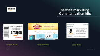 Service marketing
Communication Mix
11 MM.DD.20XX
Coupons & Gifts Price Promotion Social Media
 