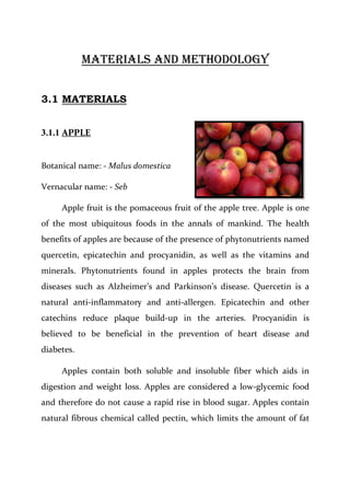 Things That Include Apple Project on apple pickle | PDF