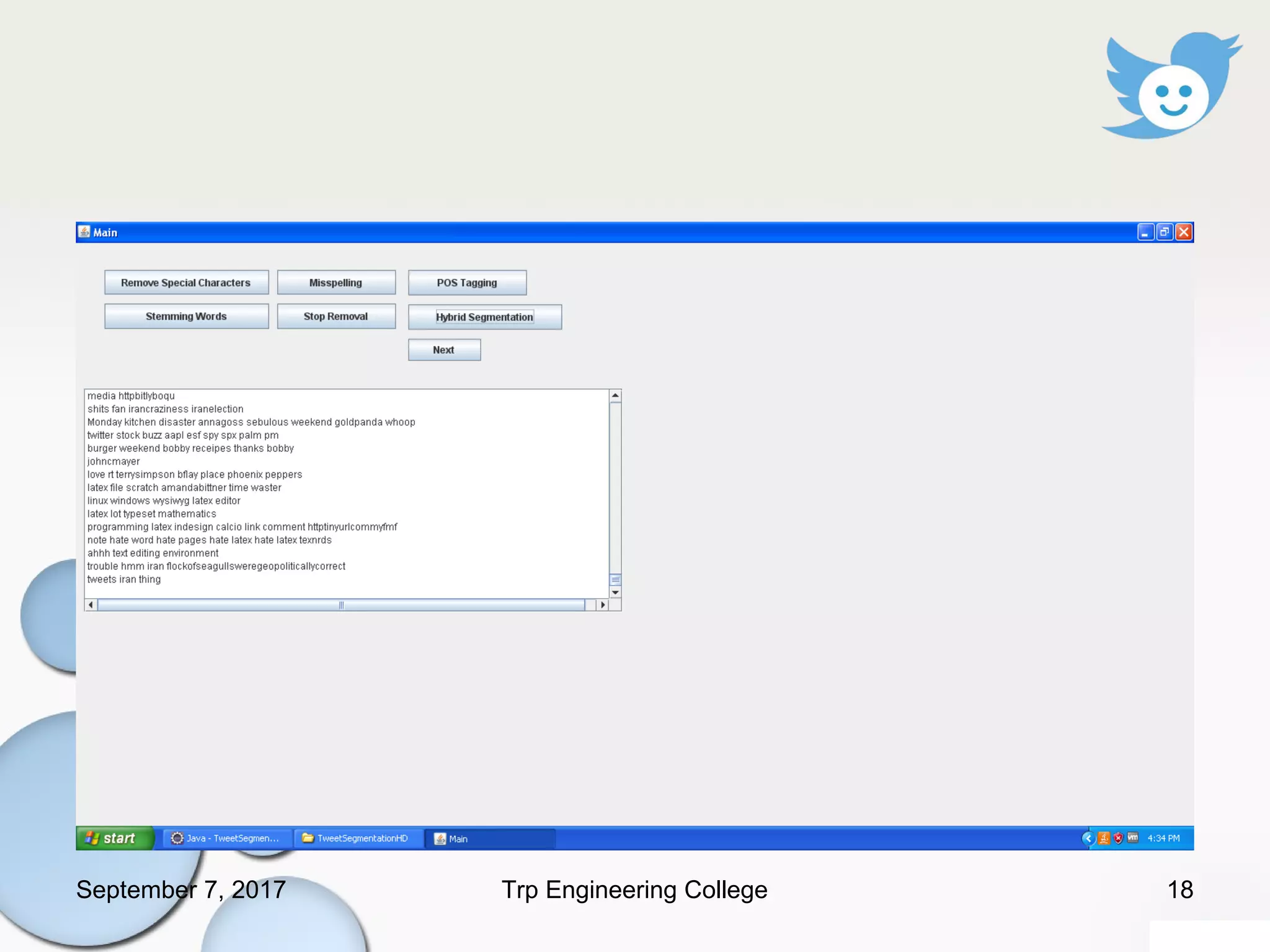 September 7, 2017 18Trp Engineering College
 