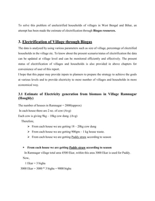 PROJECT REPORT ON ESTIMATION OF BIOMASS RESOURCES BY VINAY PANDEY | DOCX