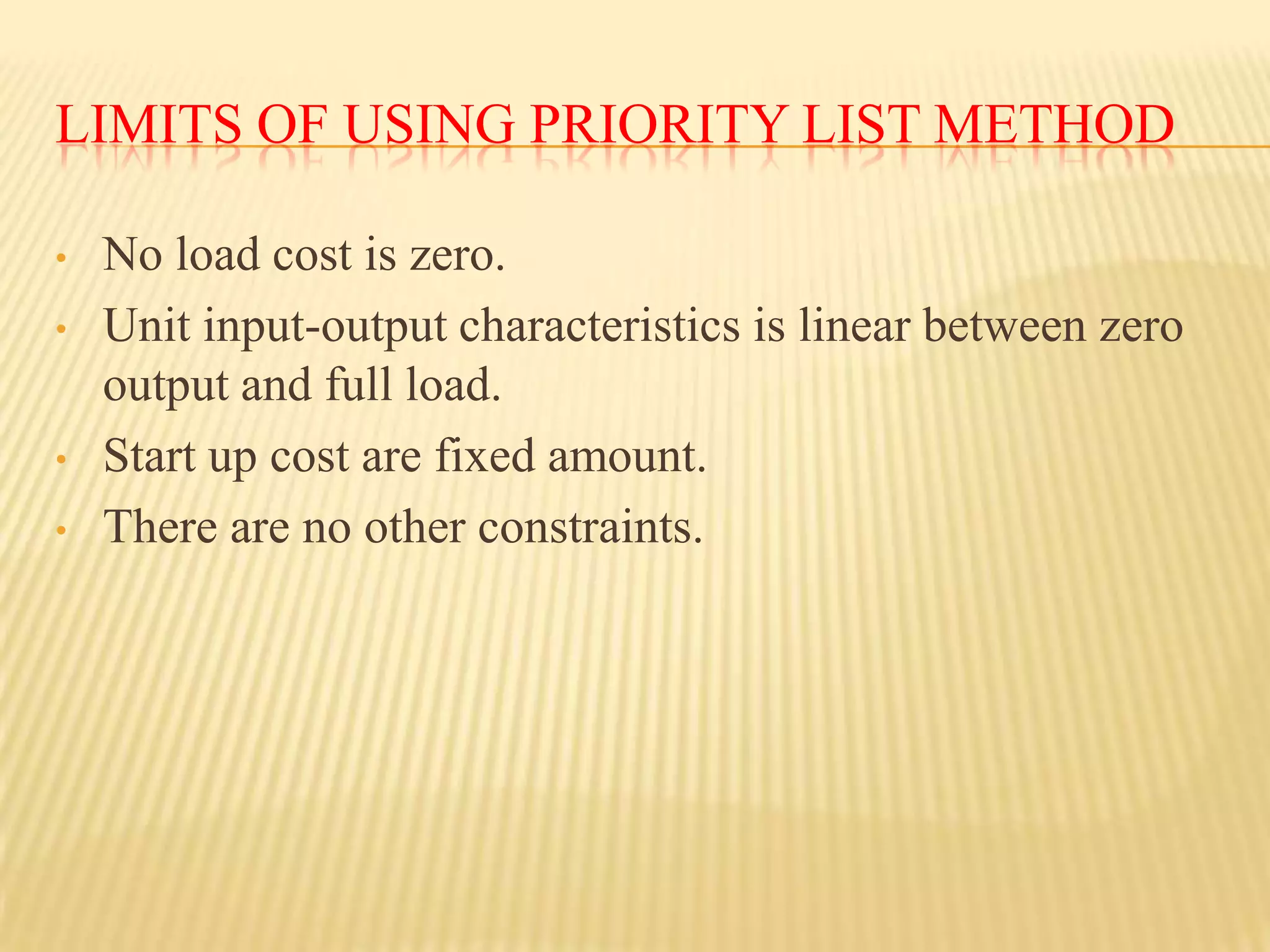  Meeting load demand - equality constraints