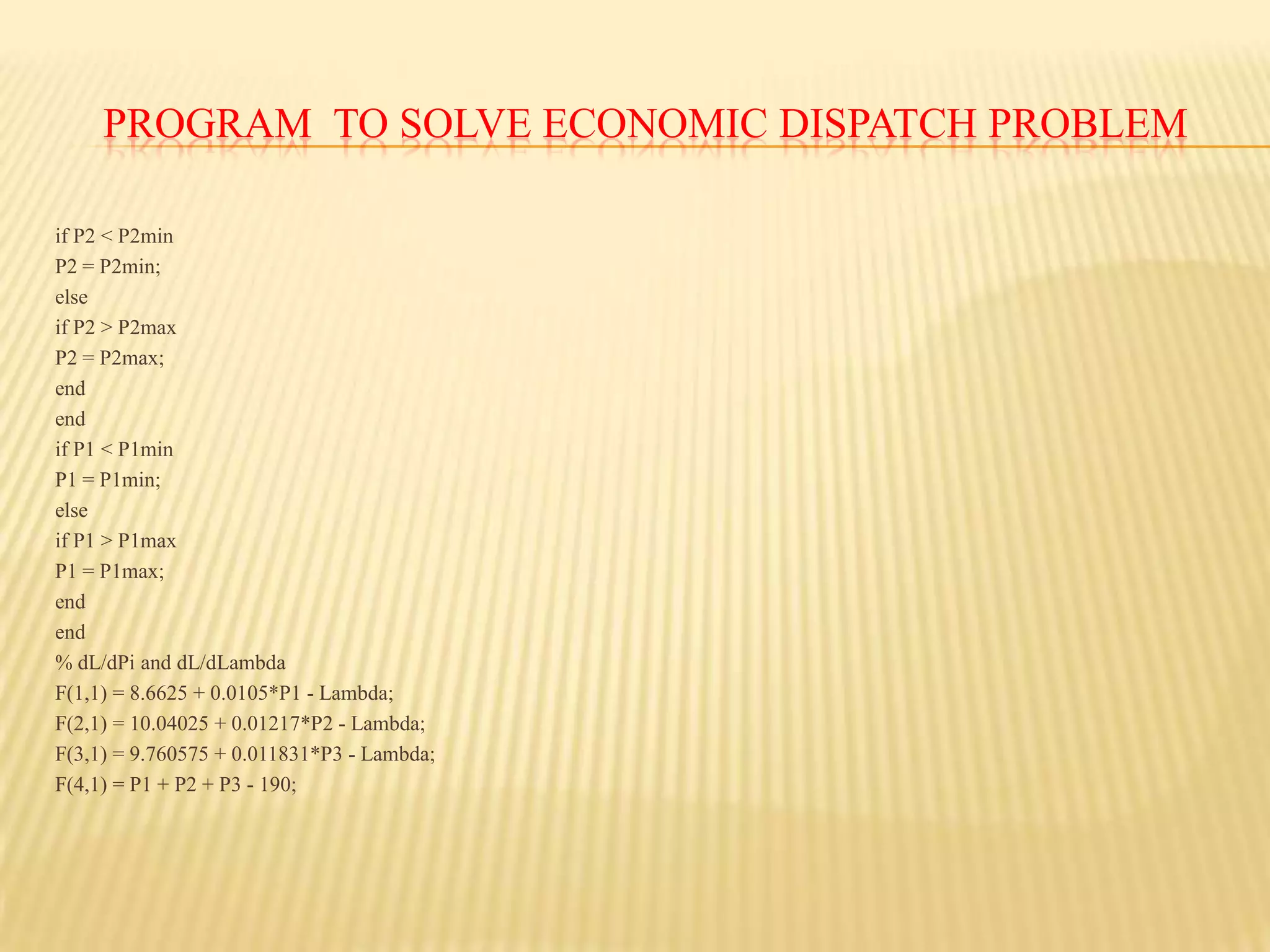 The output powerof the generating units must be smaller or equalto the maximum powerof the generating units.Priority list methodSimplest of all methods, but at the same time approximate also. Units are ranked according to their full load production cost rate and committed accordingly. Has to follow a shut down algorithm for the satisfaction of the minimum uptime and down time constraints and spinning reserve constraints.limits of using priority list methodNo load cost is zero.