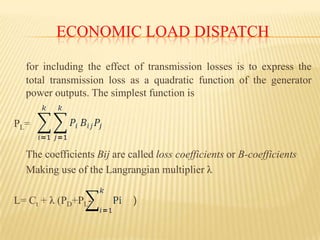 Project on economic load dispatch | PPTX