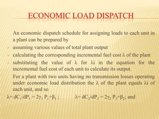 Economic Disptch Example Project on economic load dispatch | PPTX