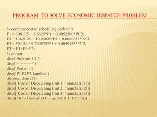 Project on economic load dispatch