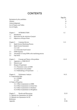 Project on EDM | PDF