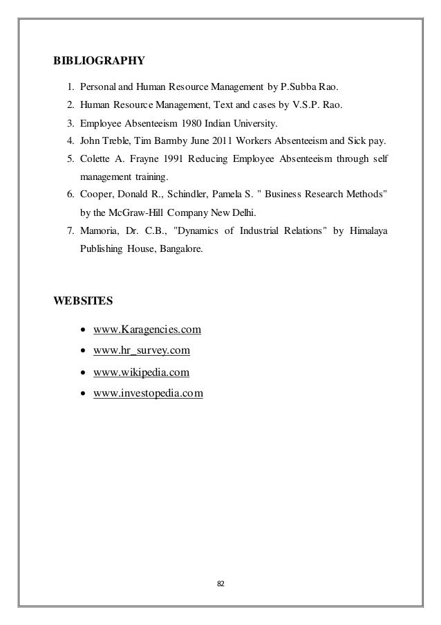 employee absenteeism form
