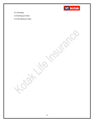 (iv) Earnings
(v) Earning per share
(vi) Dividend per share
32
 