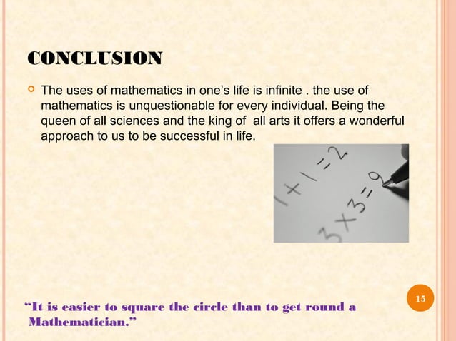 Project On Importance Of Maths In Daily Life Ppt Project On Importance Of Maths In Daily Life Ppt