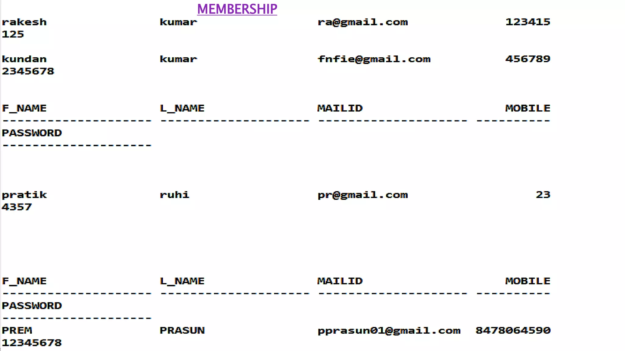 MEMBERSHIP
 
