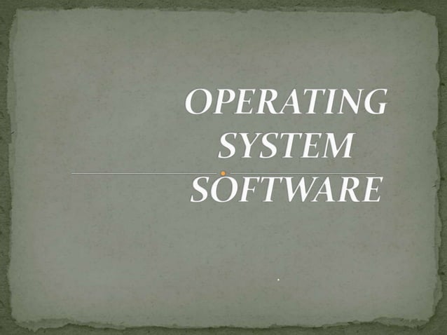 operating system | PPT