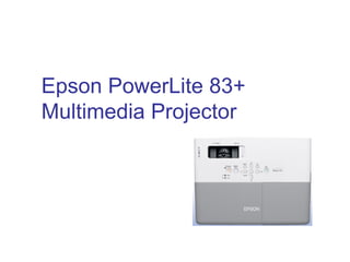 Epson PowerLite 83+ Multimedia Projector 