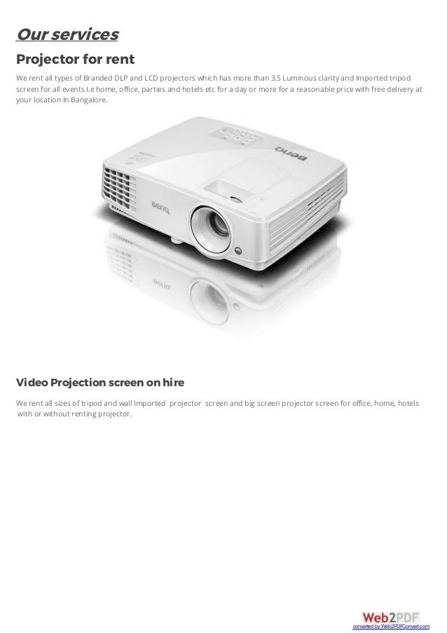 Projector for rent in bangalore Jataayu Rentals
