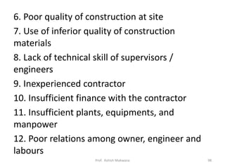 construction input’s problems that decrease its... Project organization_Construction Management (2180611) (Semester-8 ...