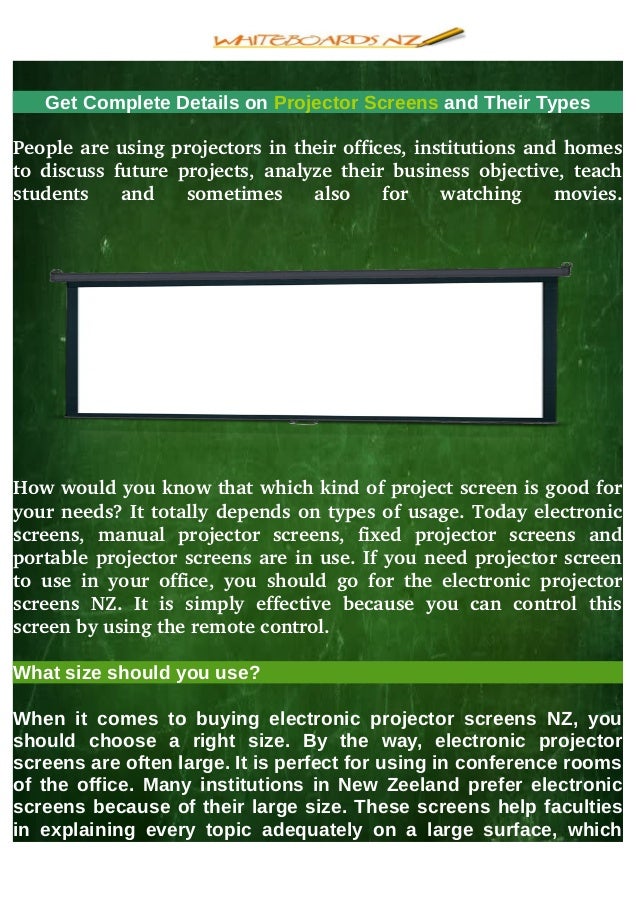 Projector screens nz