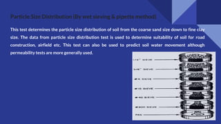 Particle Size Distribution Testing Methods Study Of Soil Parameters Under Design Of Fexible Pavement | PPTX