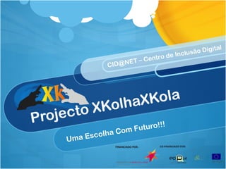 Uma Escolha Com Futuro!!! Projecto XKolhaXKola CID@NET – Centro de Inclusão Digital 