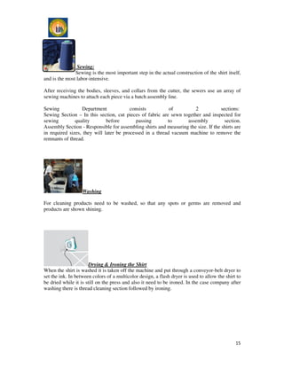 Production process of Shirt | PDF