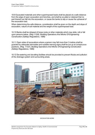 Project Paper OSH in Construction | PDF