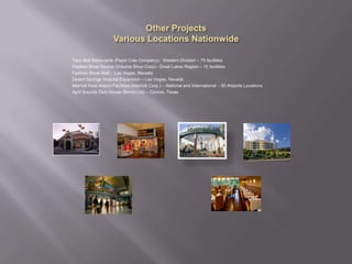 Casino FandangoCarson City, NevadaOwned by Carson Gaming, an affiliate of Olympia Gaming, CASINO FANDANGO has redefined gaming in Carson City, Nevada. Featuring 725 slots with over 3,000 game options, 10 table games, a poker room, a race and sports book and four signature restaurants, Casino Fandango offers amenities that rival major Reno and Las Vegas casino-hotels. In 2008 the Company completed a $45 million expansion which included the addition of a 41,000 sq. ft., 10-screen, Galaxy theater multiplex and a 100 room Courtyard by Marriott hotel. 