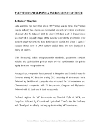Research Project Report on Growth of Venture Capital Finance in India ...