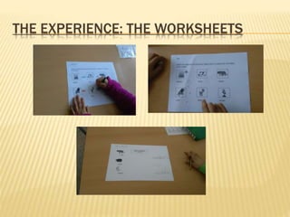 THE EXPERIENCE: THE WORKSHEETS
 