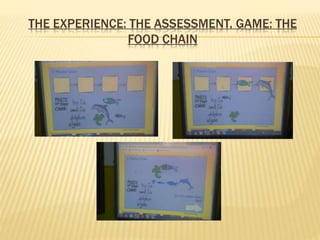 THE EXPERIENCE: THE ASSESSMENT. GAME: THE
FOOD CHAIN
 