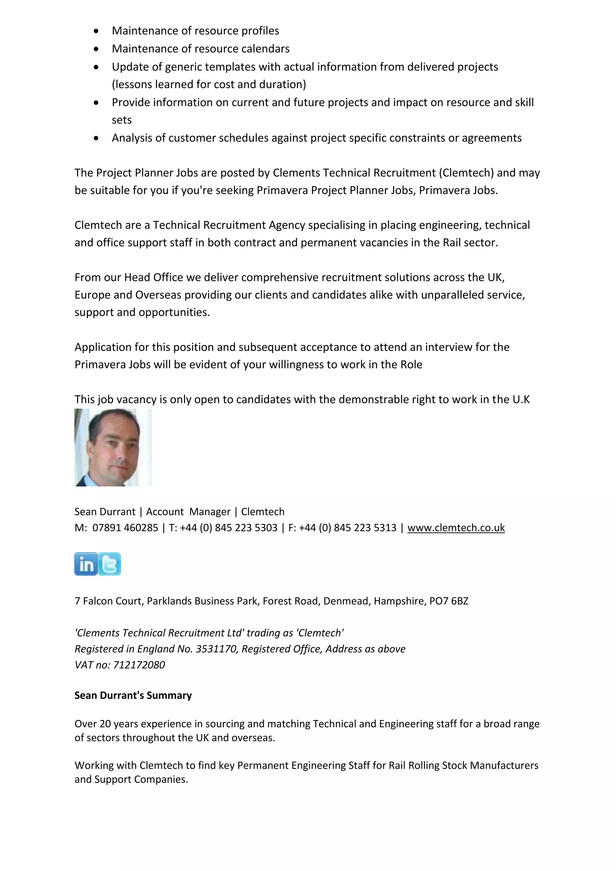 Project Planner Jobs Ref 140763 PDF