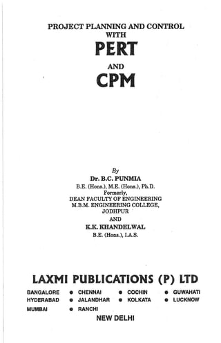 Project planning and control by b.c.punmia and k.k.khandelwal civil ...