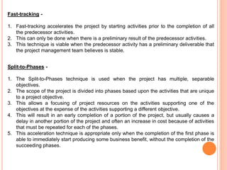 Project planning and scheduling techniques | PPTX