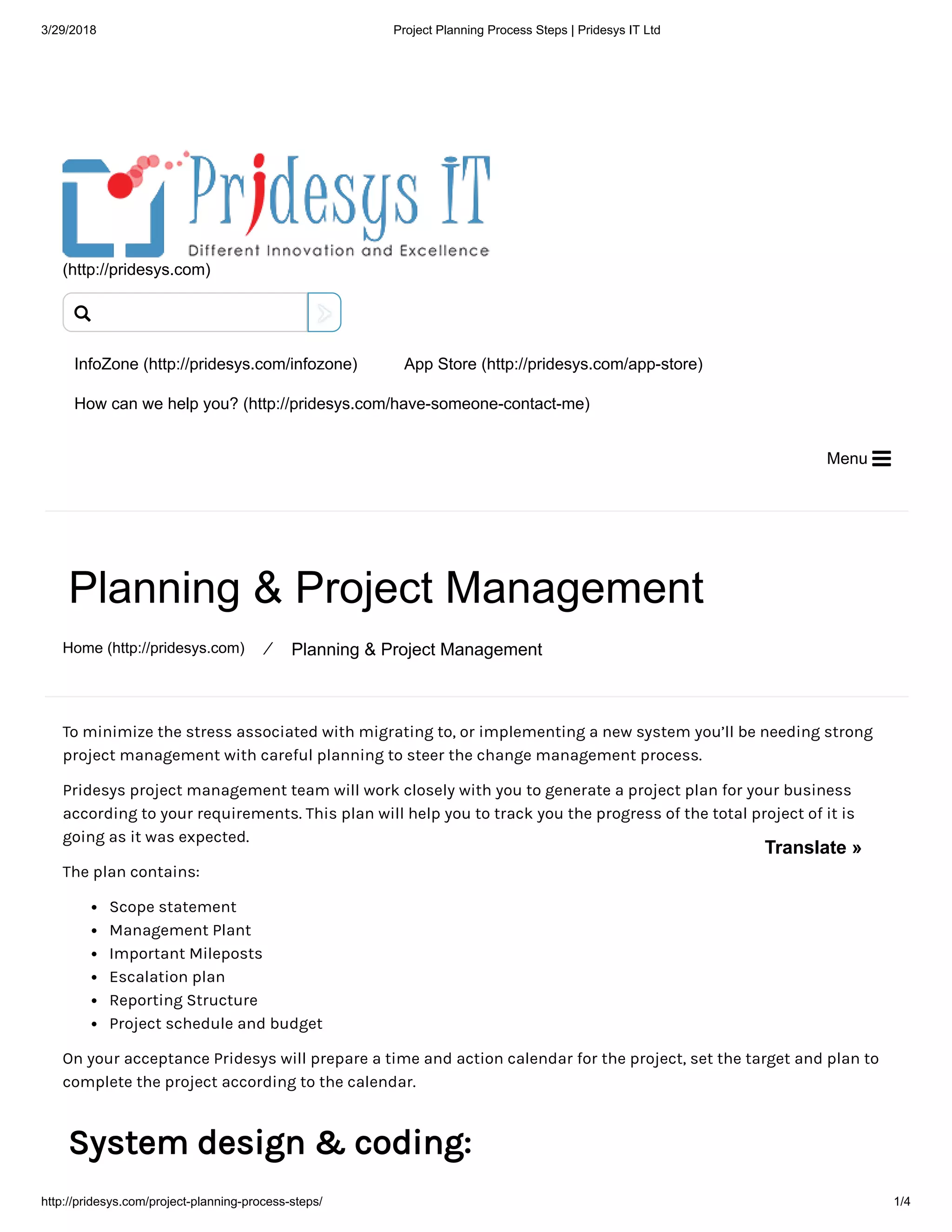 Project Planning Process Steps Pridesys IT Ltd PDF Project planning process steps pridesys it ltd pdf