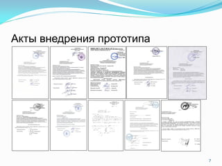 Акты внедрения прототипа




                           7
 
