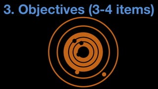 3. Objectives (3-4 items)  