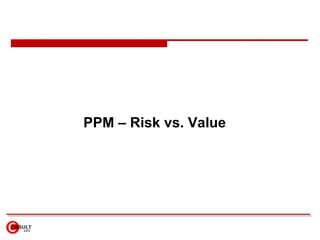 PPM – Risk vs. Value
 