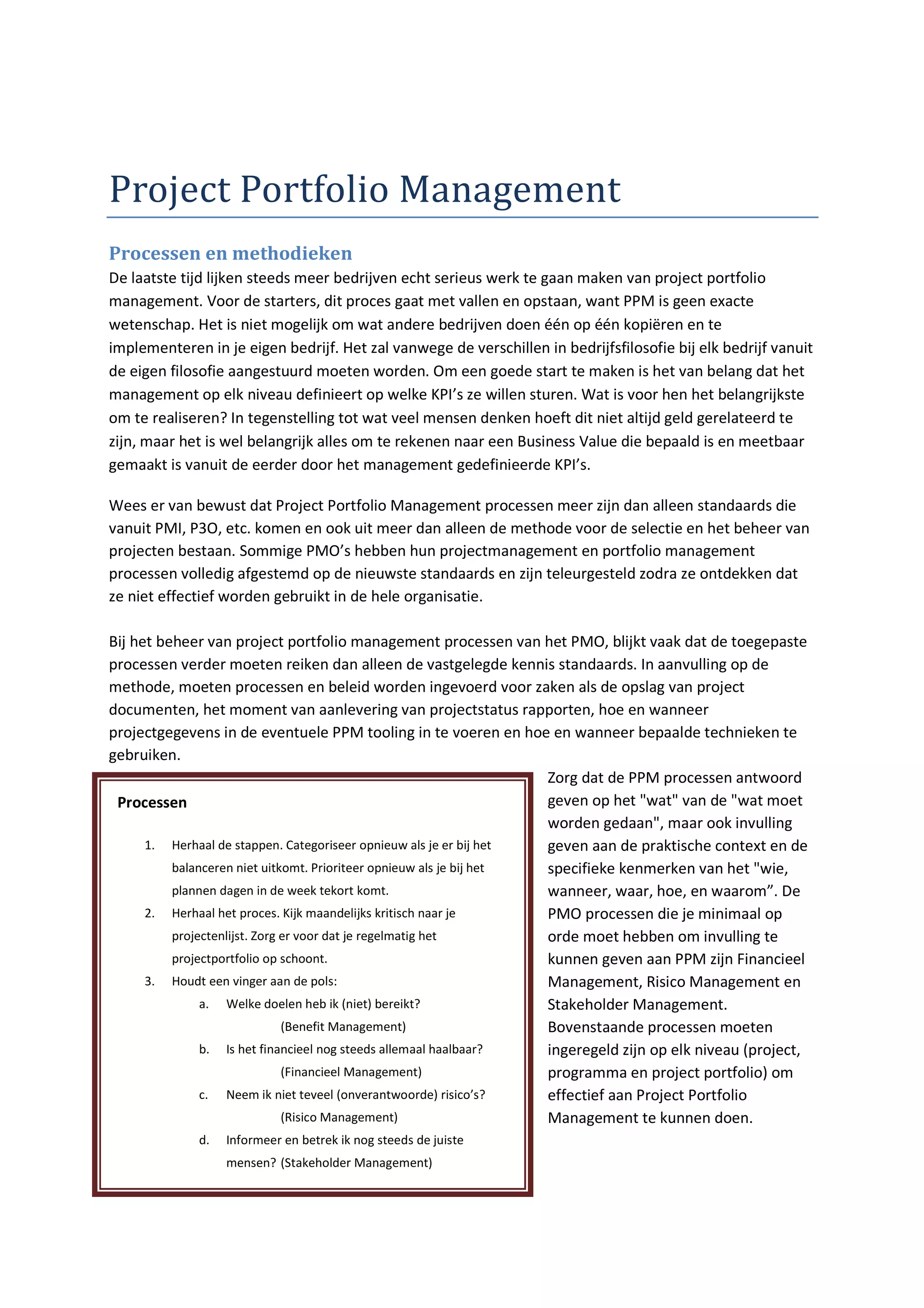 Project portfolio management | PDF