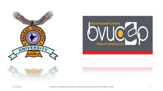 5/15/2013 BHARATI VIDYAPEETH DEEMED UNIVERSITY COLLEGE OF ENGINEERING, PUNE 1
 